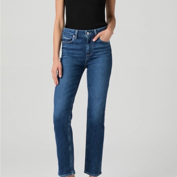 PAIGE Denim - PAIGE Cindy Dark Blue Straight Leg Women's Jeans